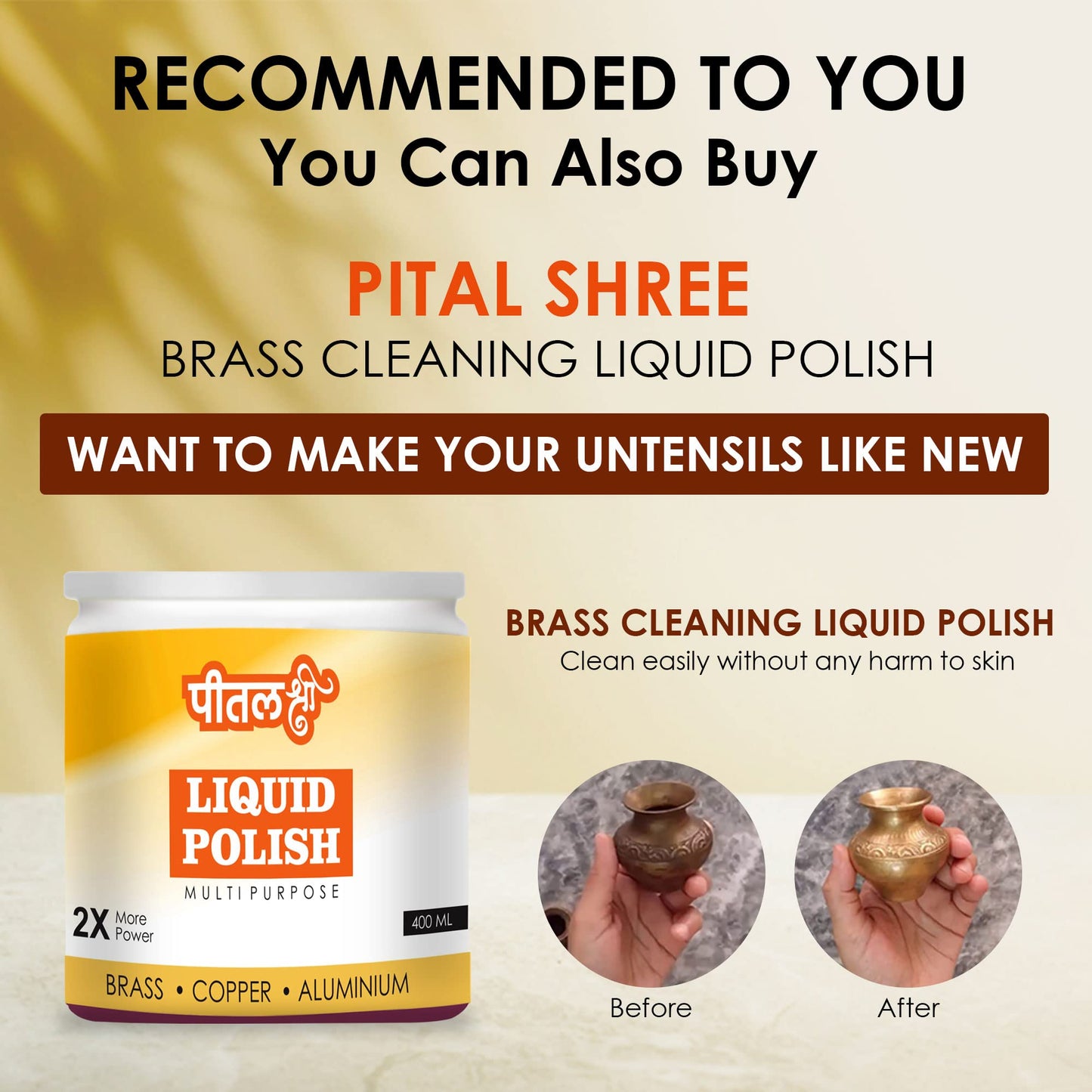 CRAFTSMAN Brass Tomato Nanda Diya - Pack of 4, Golden Traditional Oil Lamp for Pooja, Aarti & Home Decoration