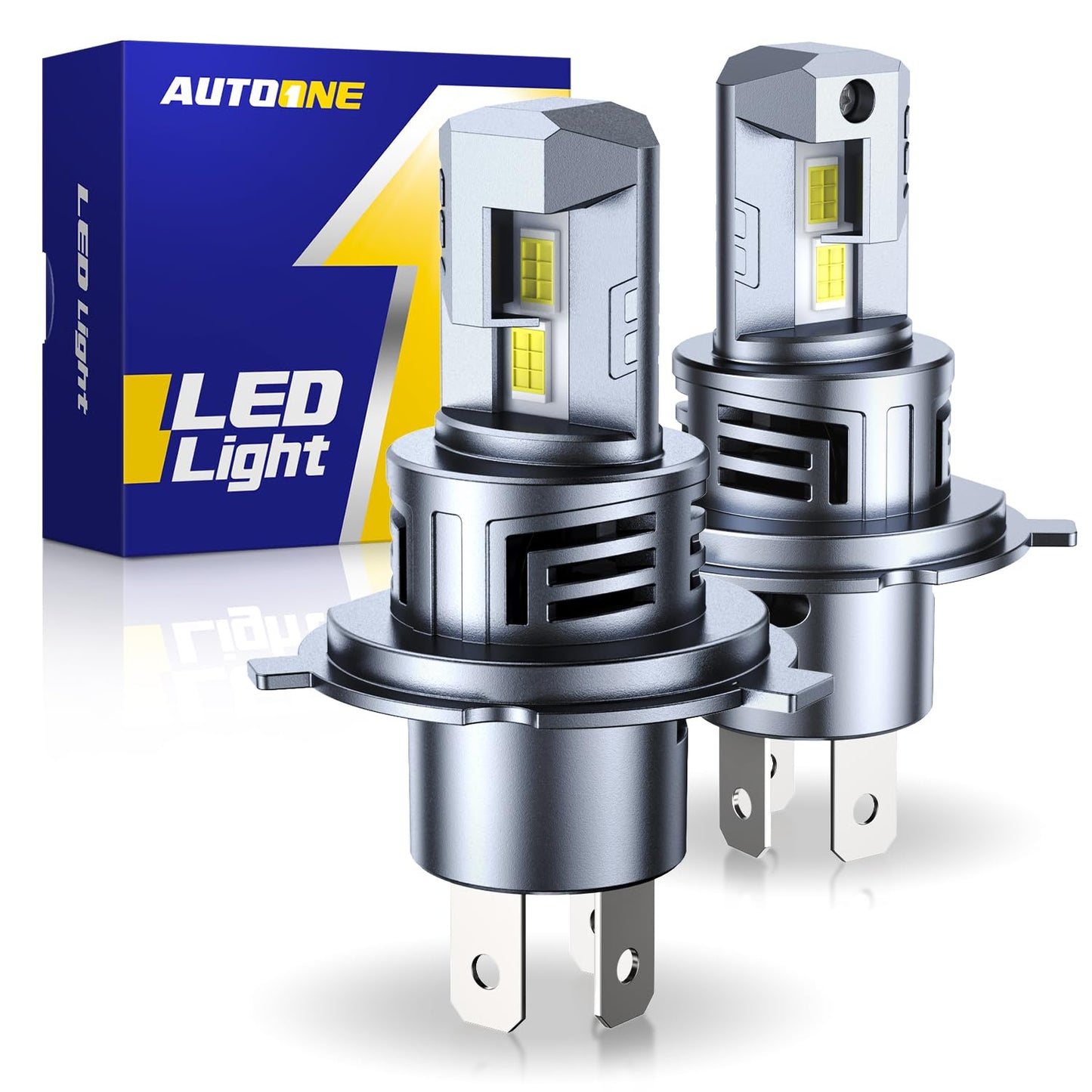 AUTOONE H4/9003/HB2 Light Bulbs, 32000LM, 6500K White, Quick Installation, Pack of 2